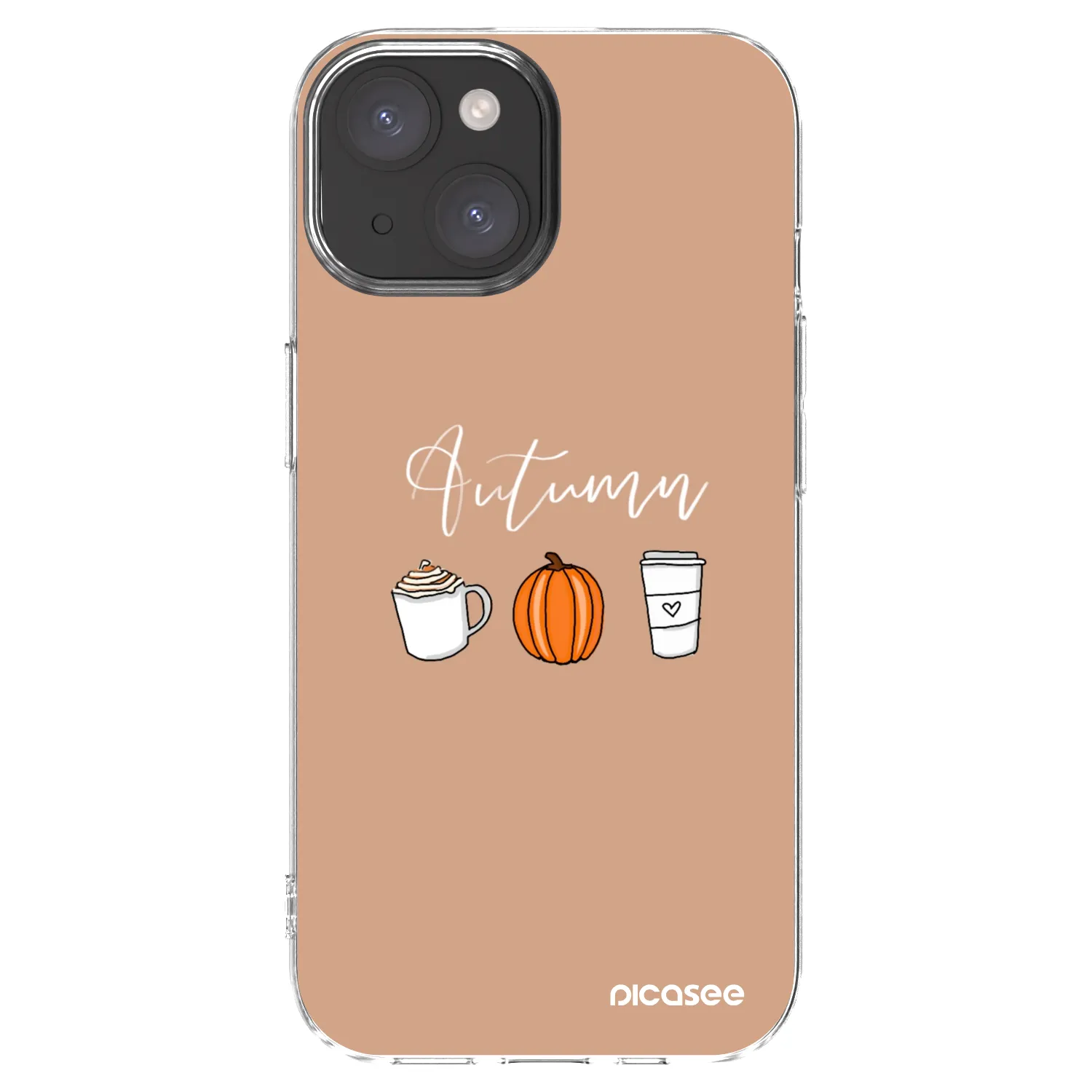 Picasee silikonowe przeźroczyste etui na Apple iPhone 15 - Autumn