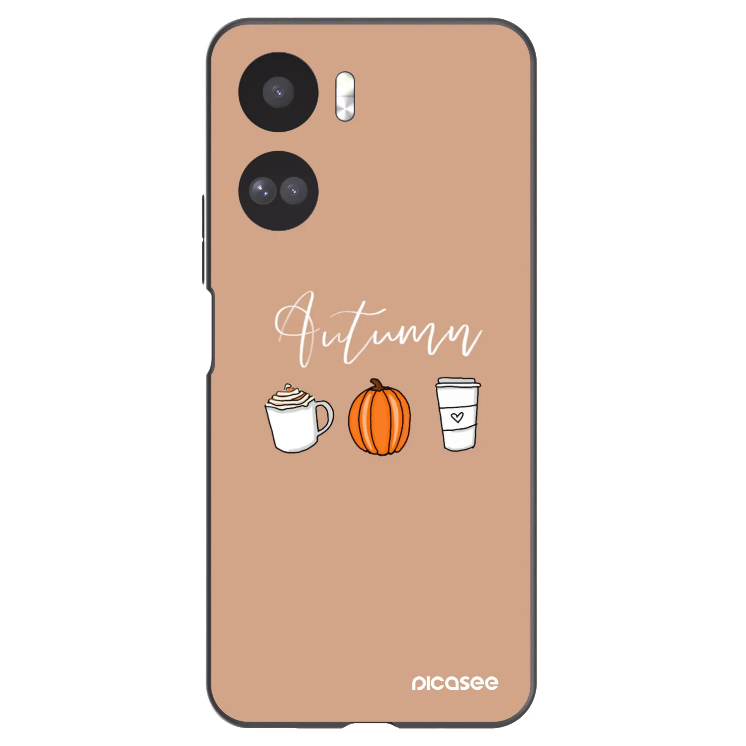 Picasee silikonowe czarne etui na Honor 90 Lite 5G - Autumn