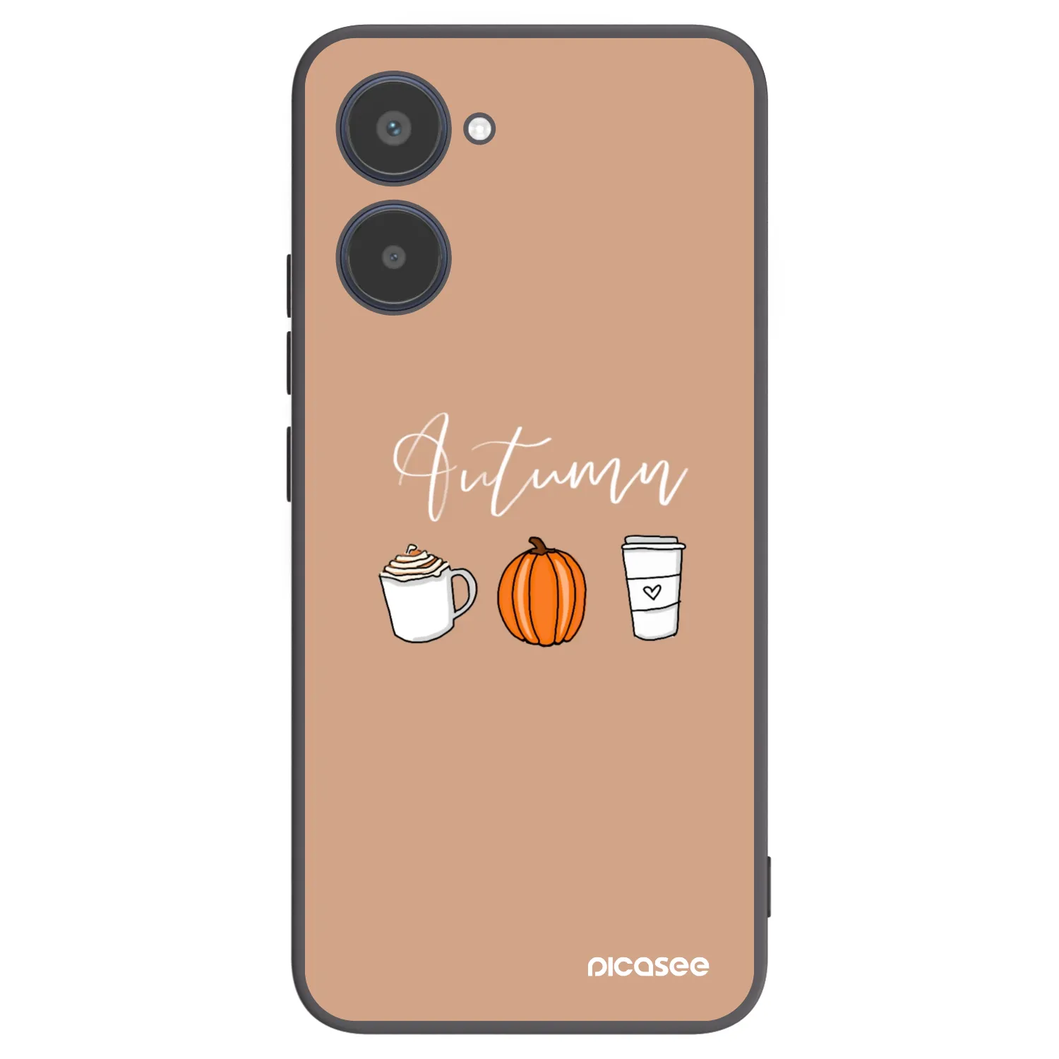 Picasee silikonowe czarne etui na Realme 10 4G - Autumn