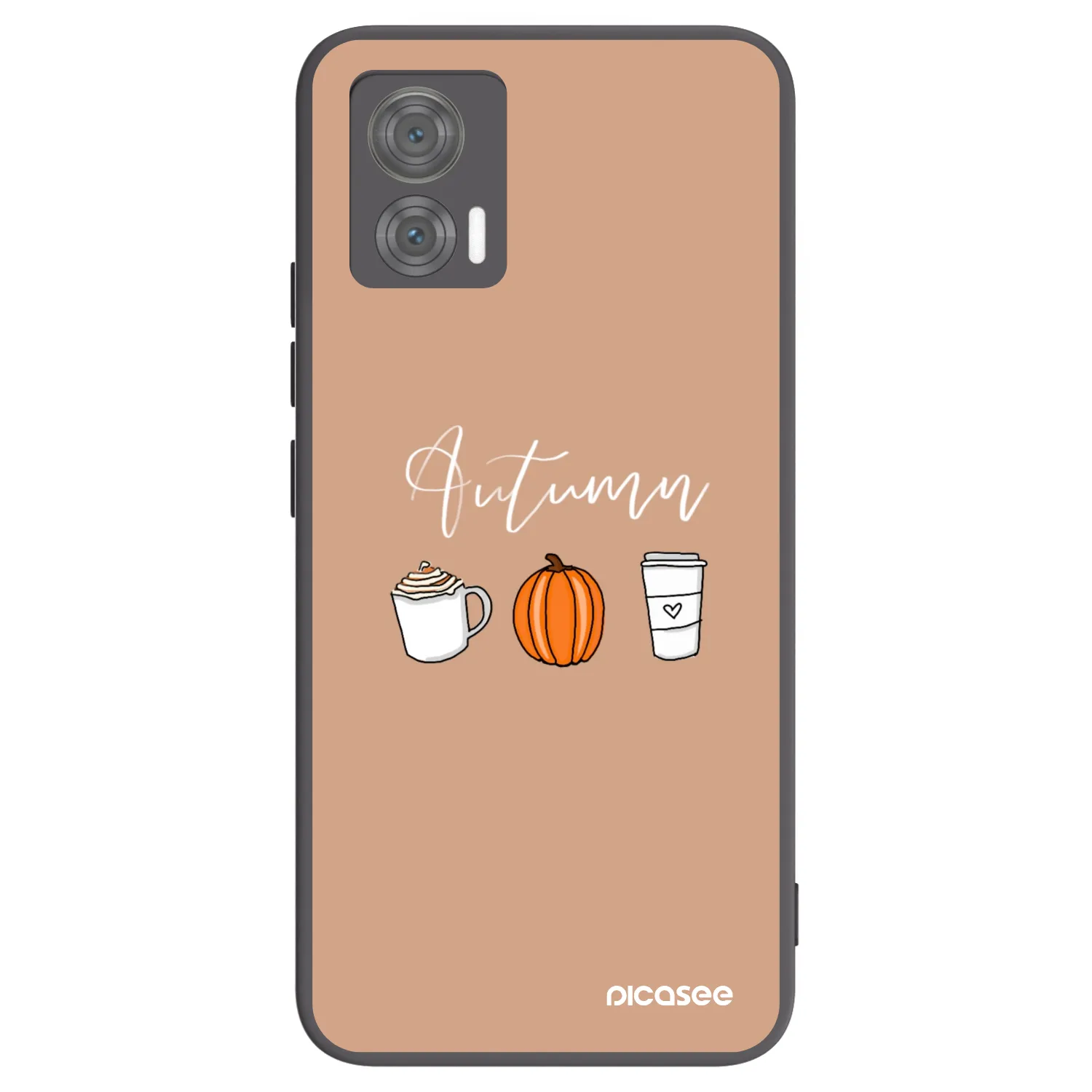 Picasee silikonowe czarne etui na Motorola Edge 30 Neo - Autumn