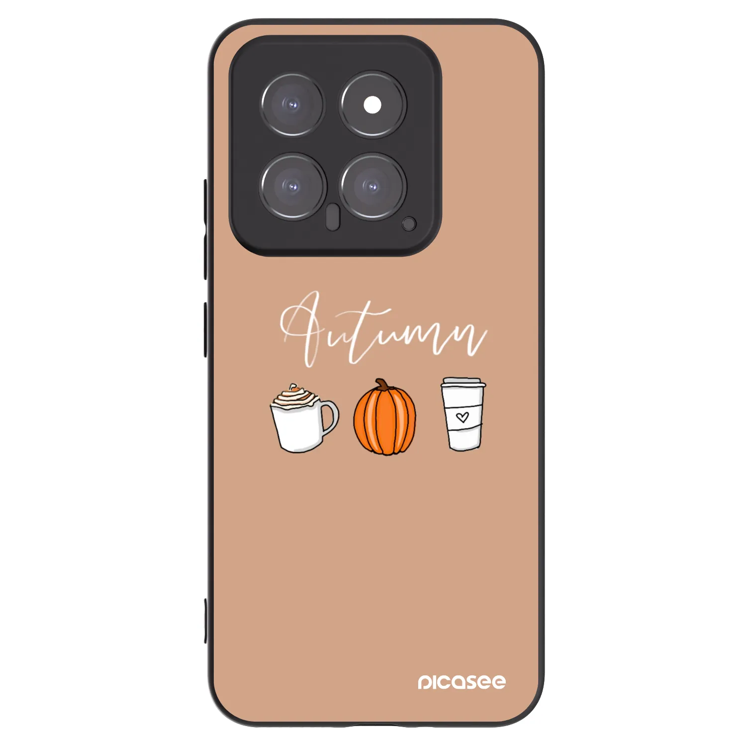 Picasee silikonowe czarne etui na Xiaomi 14 - Autumn