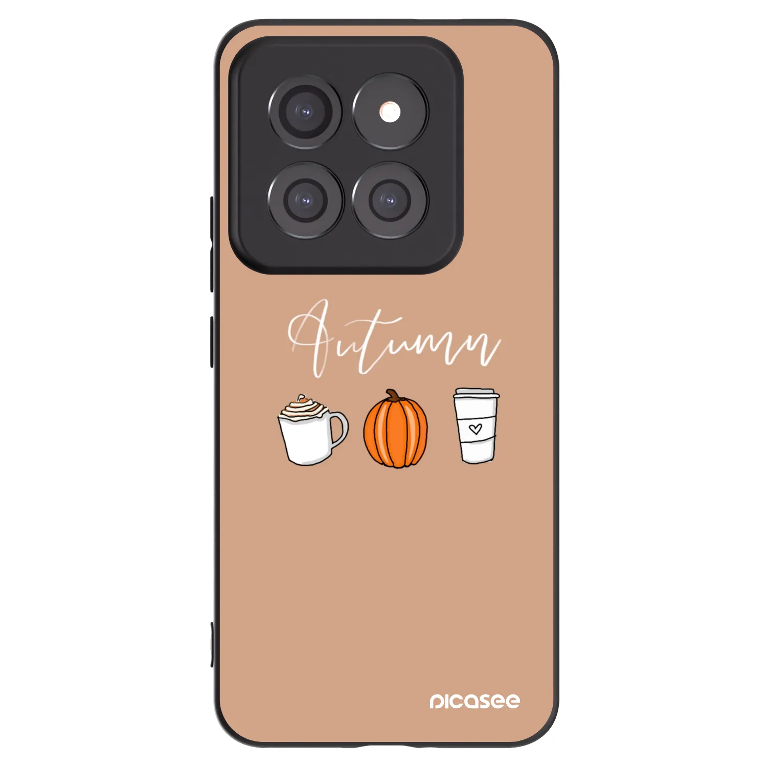 Picasee silikonowe czarne etui na Xiaomi 14 Pro - Autumn