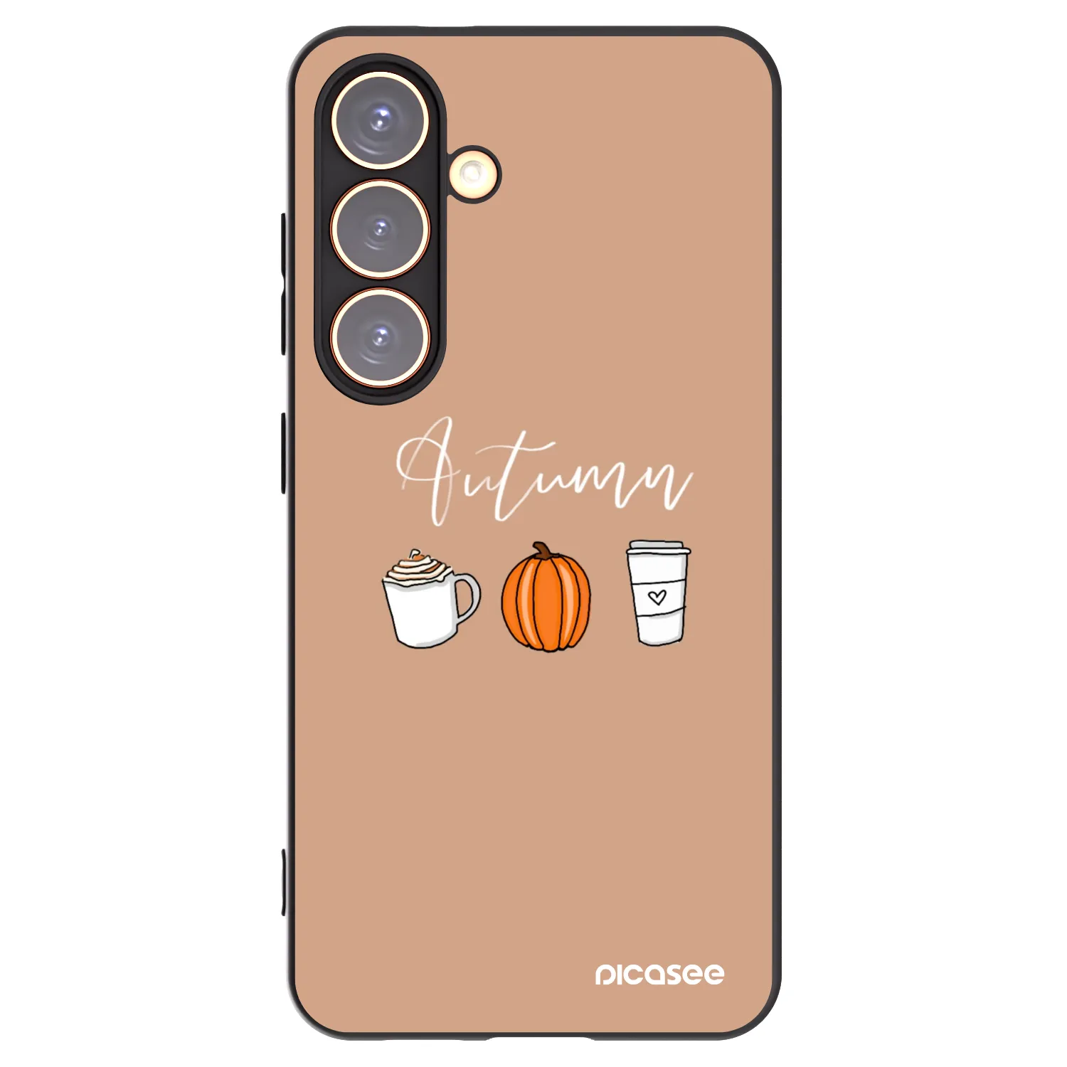 Picasee silikonowe czarne etui na Samsung Galaxy S24 S921B 5G - Autumn