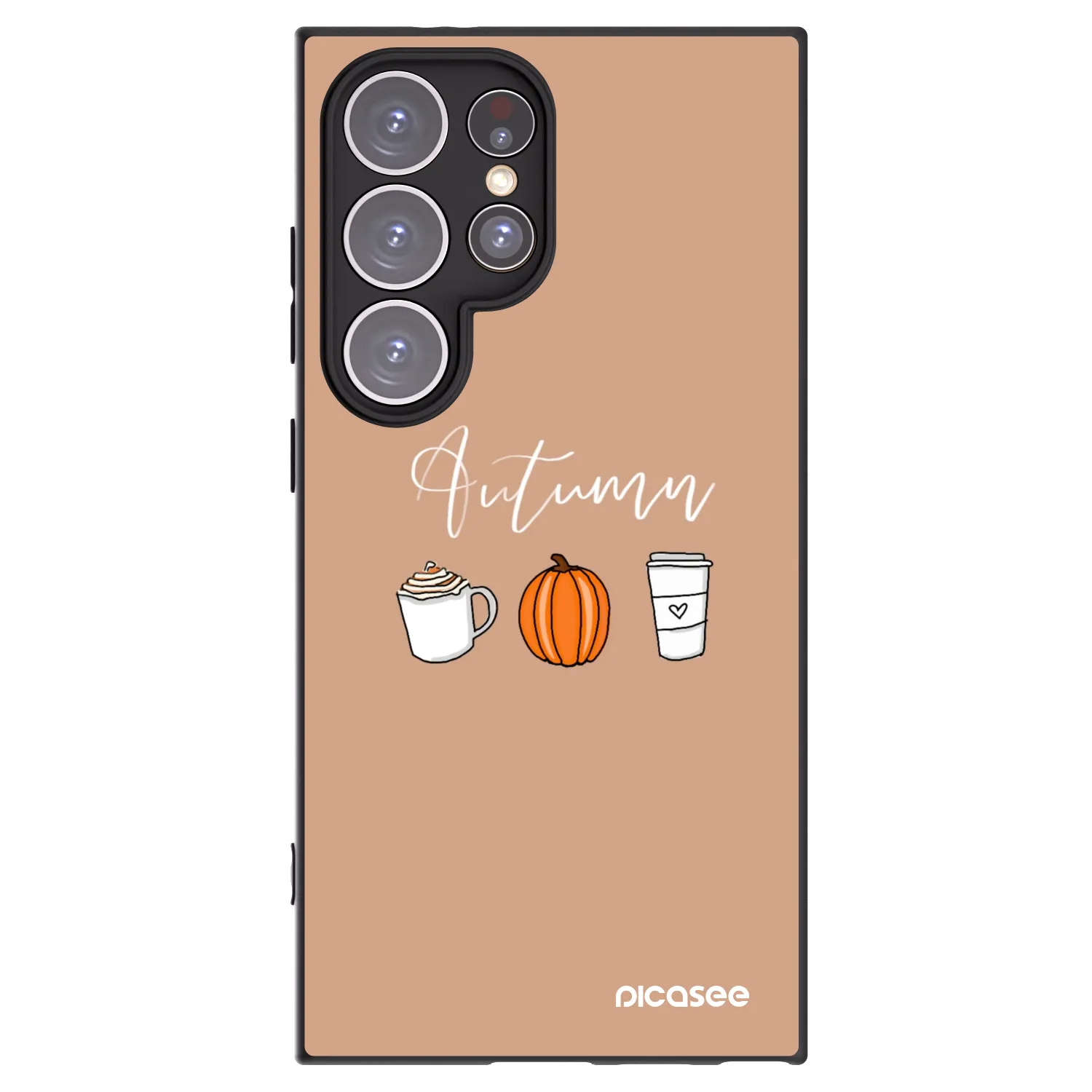 Picasee silikonowe czarne etui na Samsung Galaxy S24 Ultra S928B 5G - Autumn