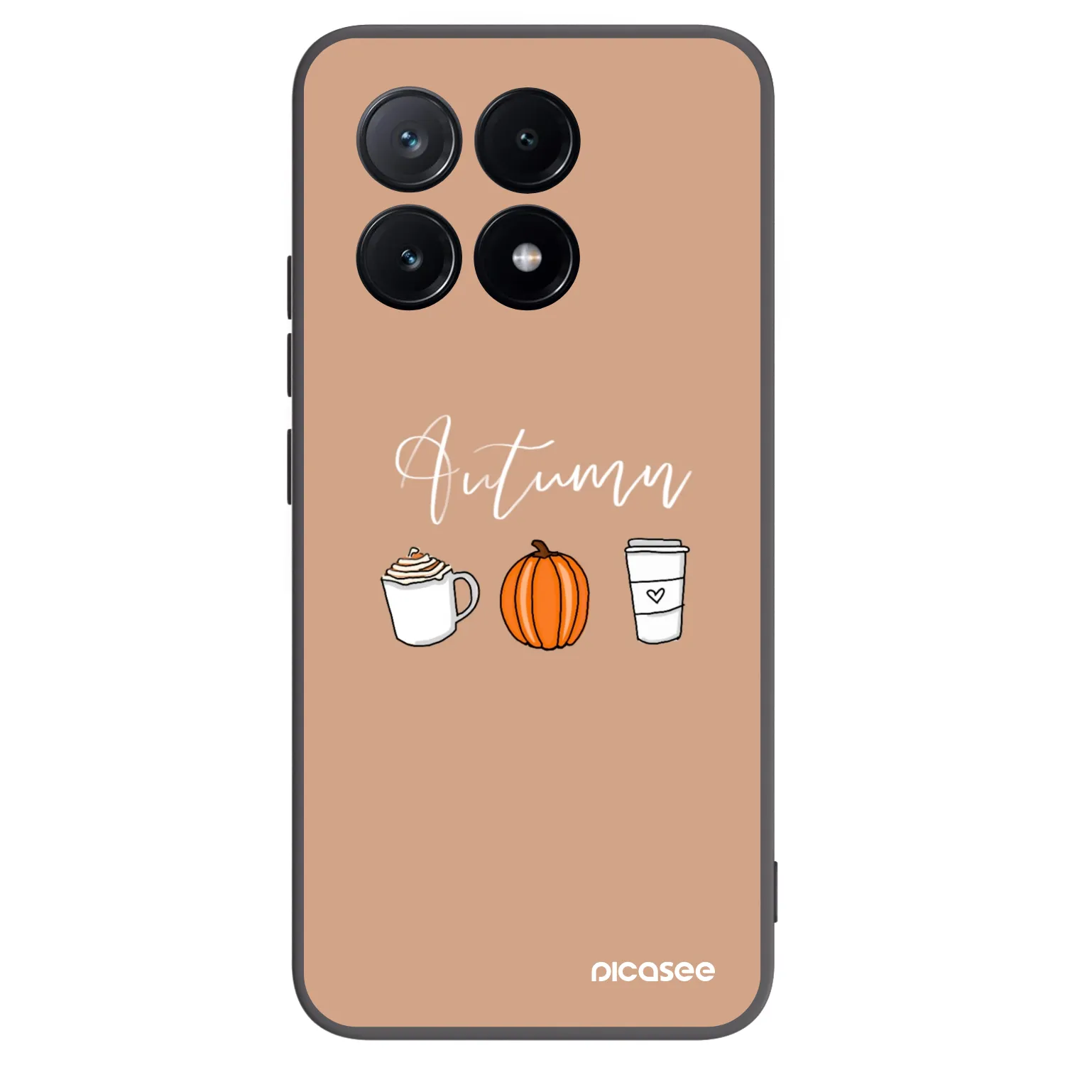 Picasee silikonowe czarne etui na Xiaomi Poco X6 Pro - Autumn