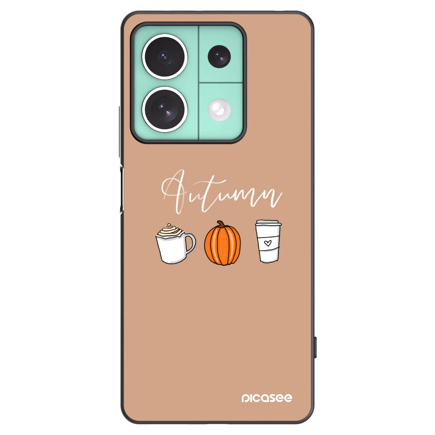 Picasee silikonowe czarne etui na Xiaomi Redmi Note 13 5G - Autumn