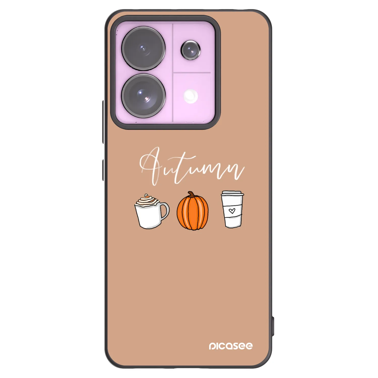 Picasee silikonowe czarne etui na Xiaomi Redmi Note 13 Pro 5G - Autumn