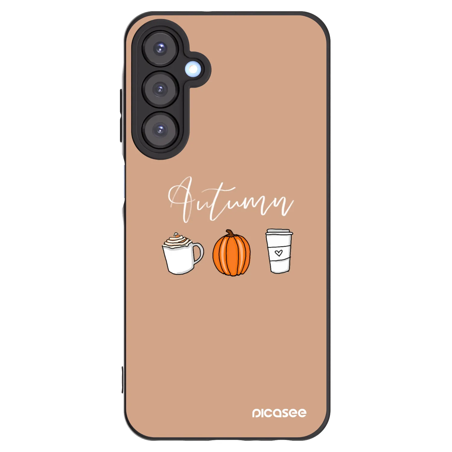 Picasee silikonowe czarne etui na Samsung Galaxy A25 A256B 5G - Autumn