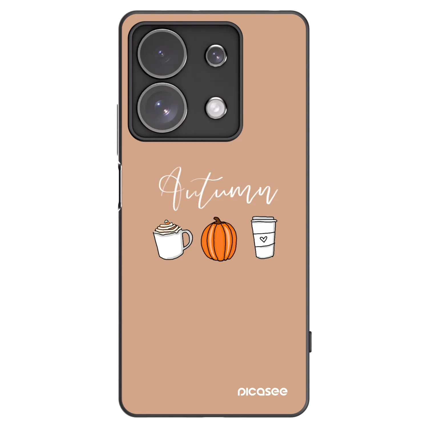 Picasee silikonowe czarne etui na Xiaomi Redmi Note 13 Pro 4G - Autumn