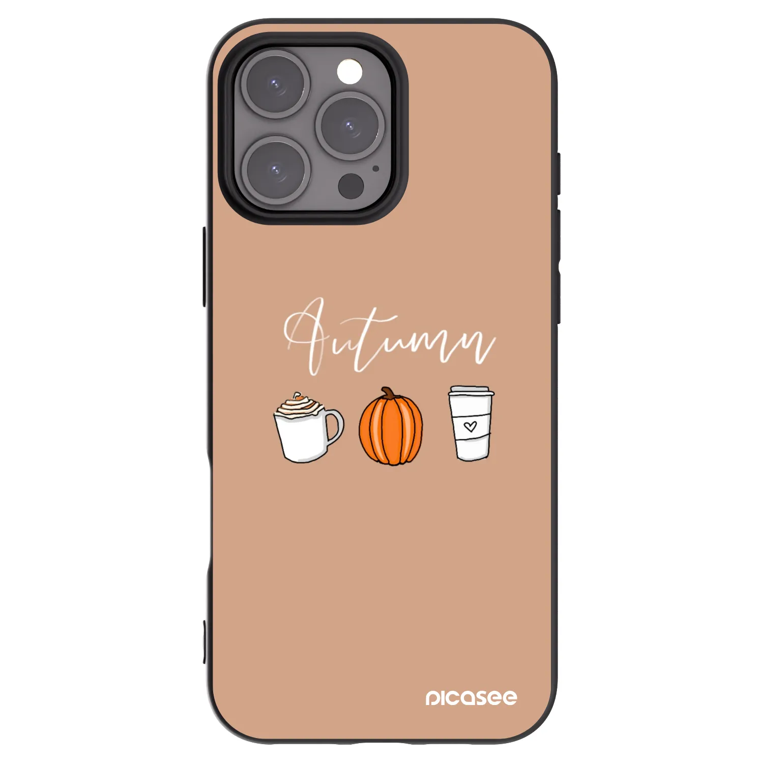 Picasee silikonowe czarne etui na Apple iPhone 16 Pro Max - Autumn