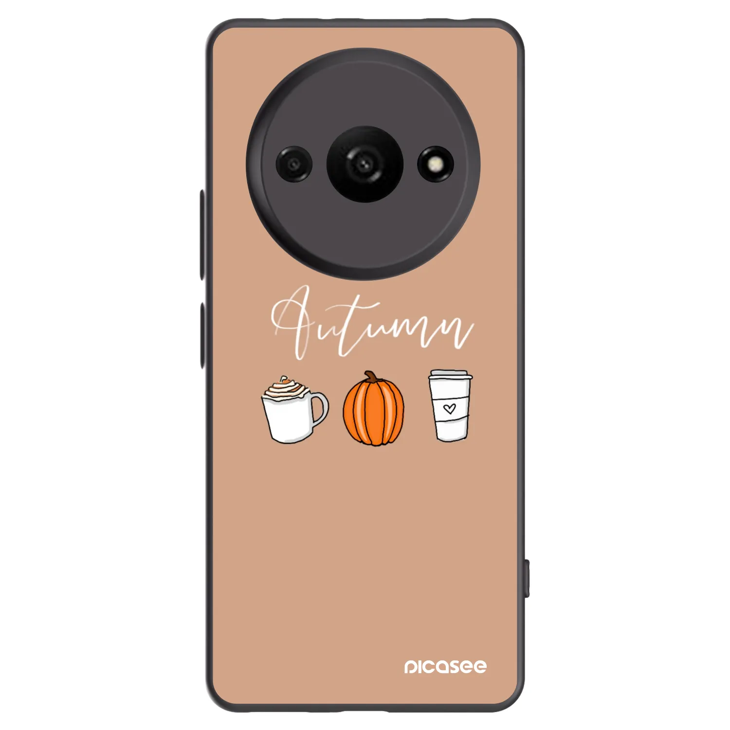 Picasee silikonowe czarne etui na Xiaomi Redmi A3 - Autumn
