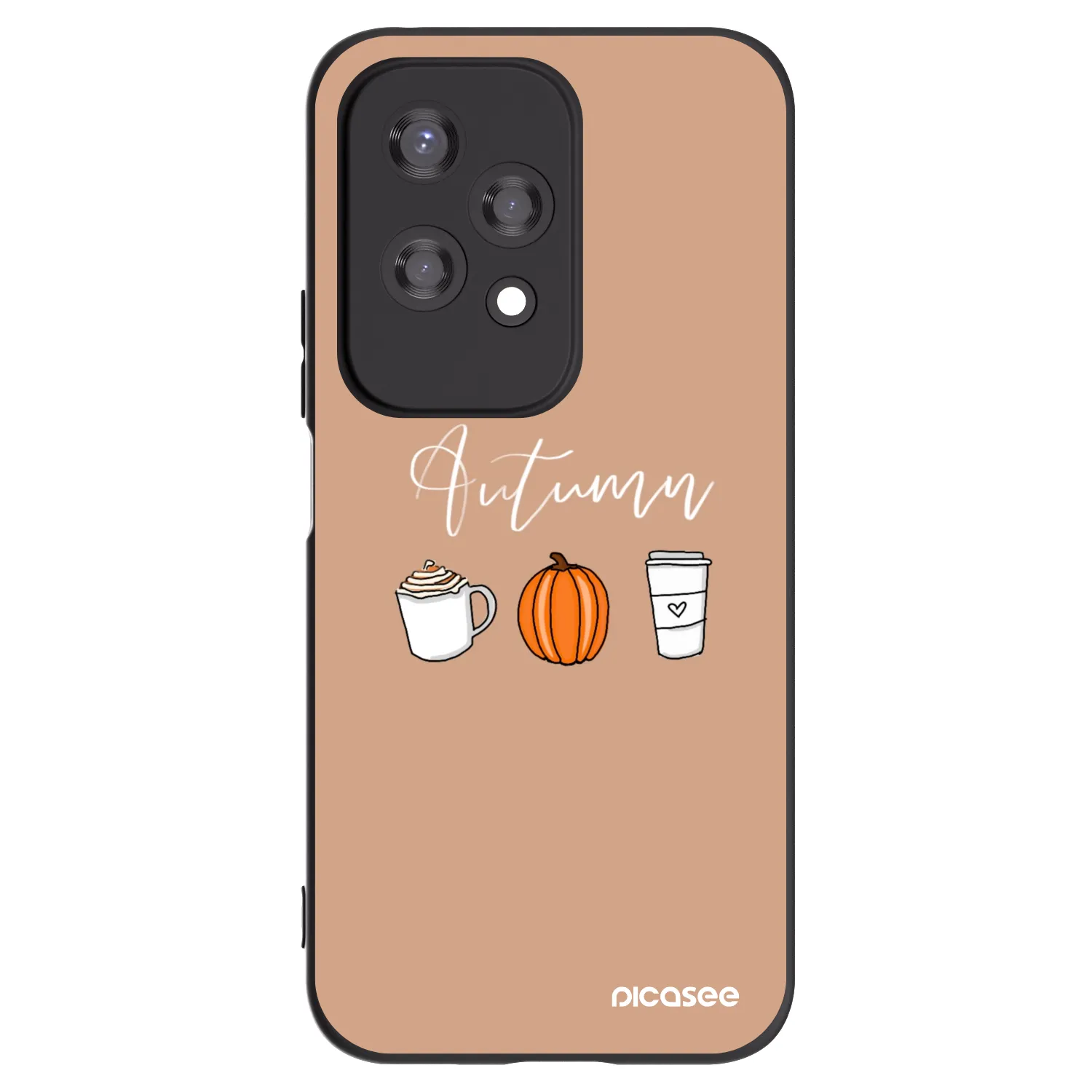 Picasee silikonowe czarne etui na Honor 200 Lite - Autumn