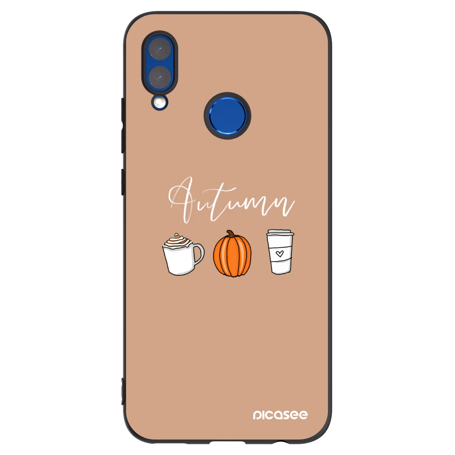 Picasee silikonowe czarne etui na Honor 10 Lite - Autumn