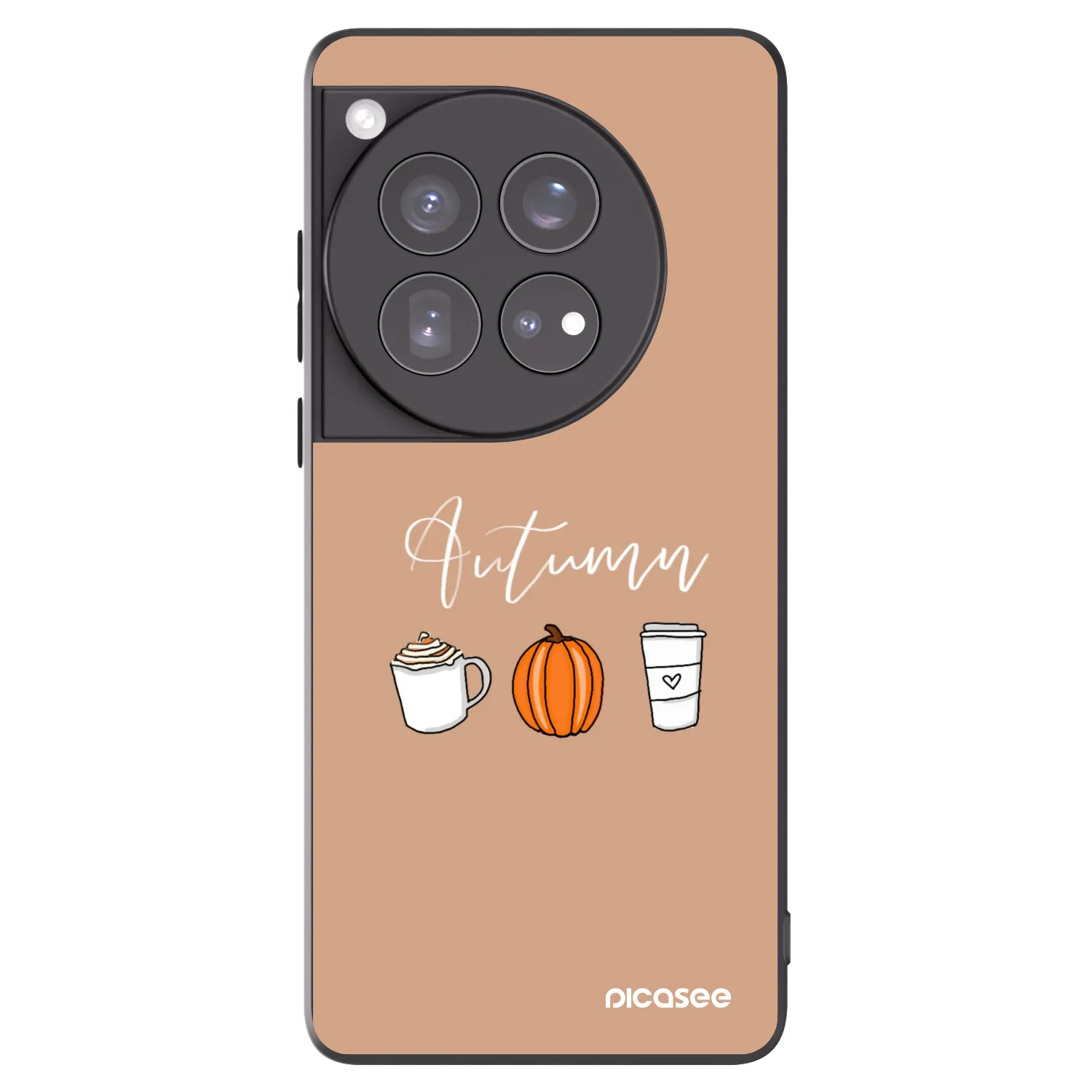 Picasee silikonowe czarne etui na OnePlus 12 5G - Autumn