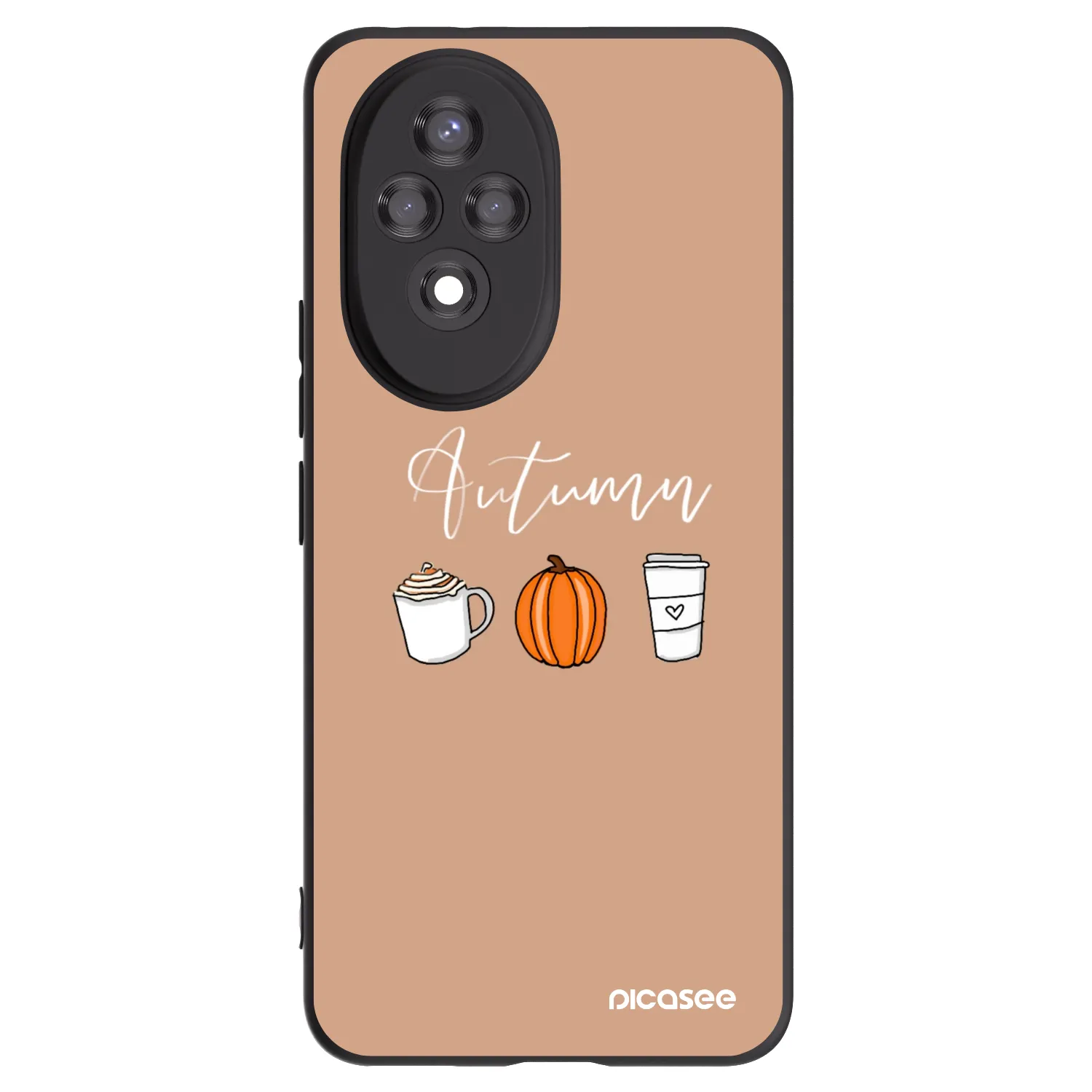 Picasee silikonowe czarne etui na Honor 200 Pro 5G - Autumn