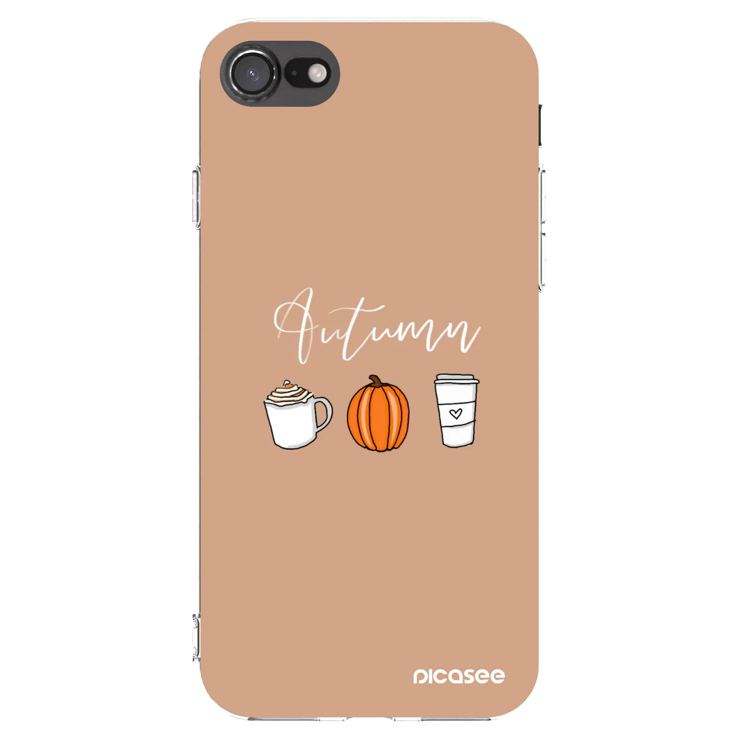 Picasee silikonowe przeźroczyste etui na Apple iPhone 7 - Autumn