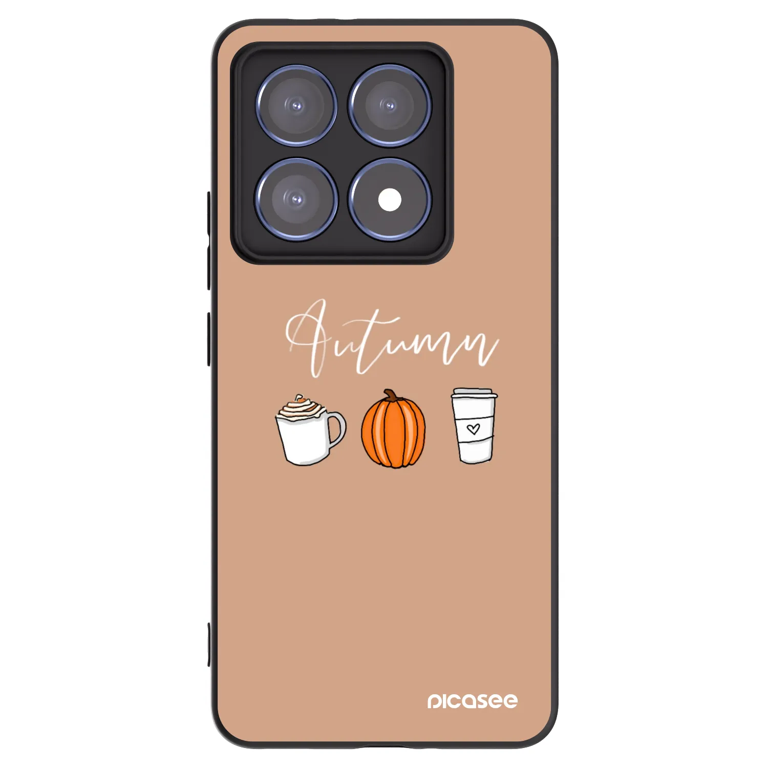 Picasee silikonowe czarne etui na Xiaomi 14T Pro - Autumn