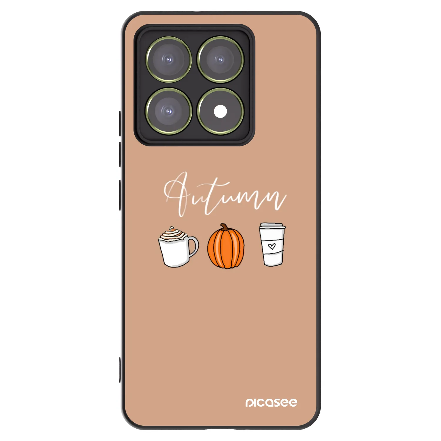 Picasee silikonowe czarne etui na Xiaomi 14T - Autumn