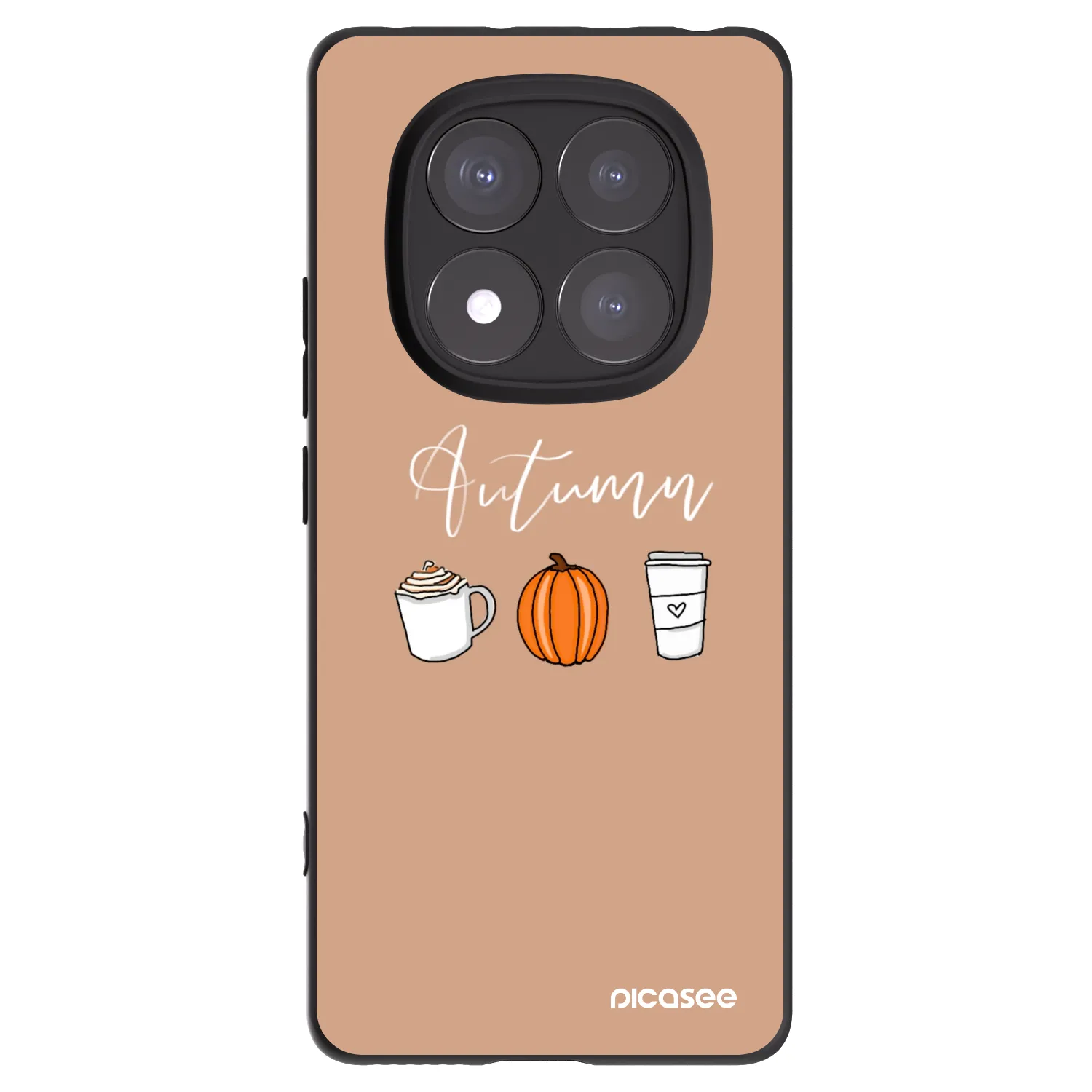 Picasee silikonowe czarne etui na Xiaomi Redmi Note 14 Pro+ 5G - Autumn