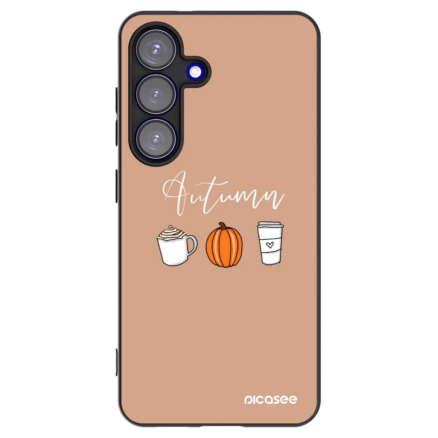 Picasee silikonowe czarne etui na Samsung Galaxy S25 5G - Autumn