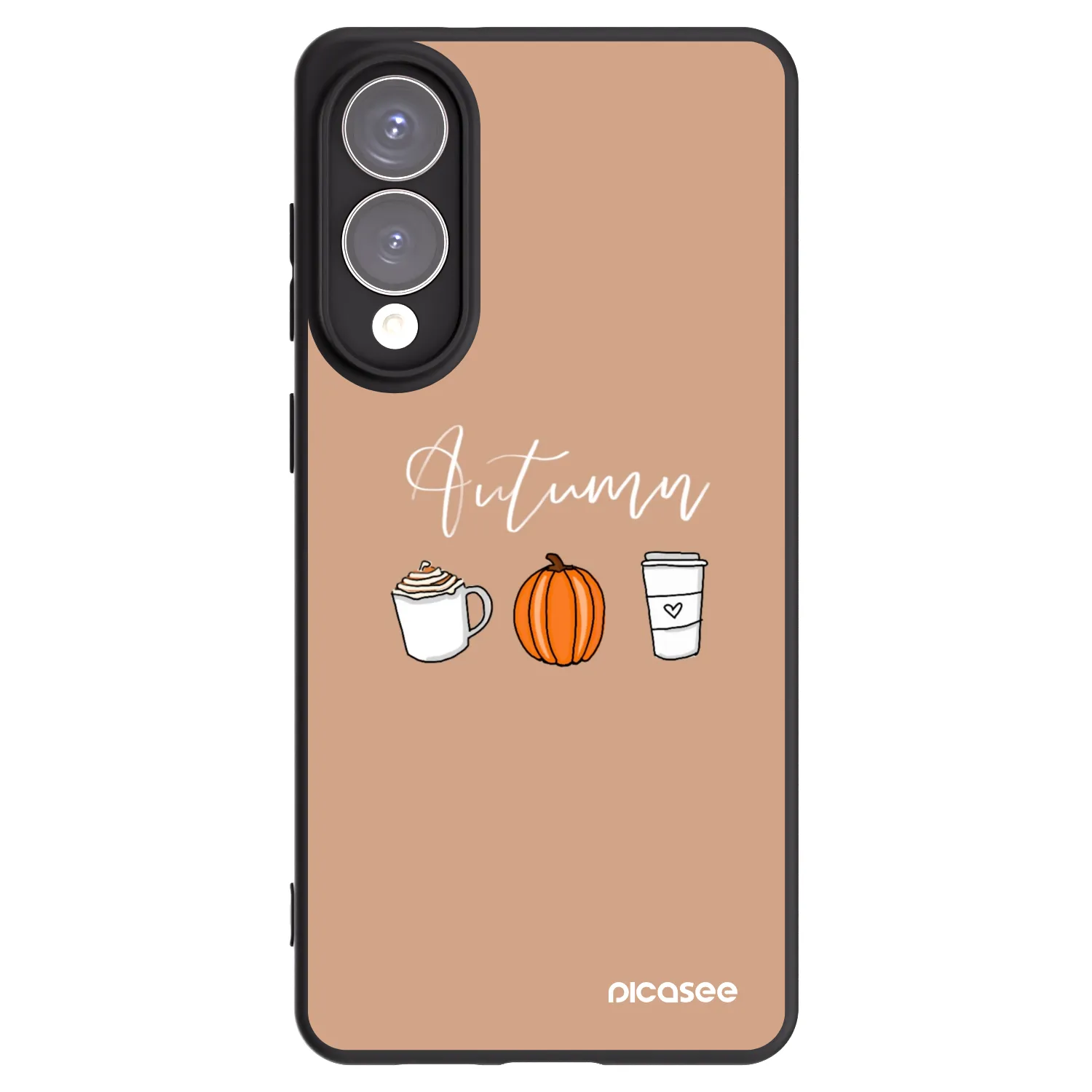 Picasee silikonowe czarne etui na Samsung Galaxy S25 Edge 5G - Autumn