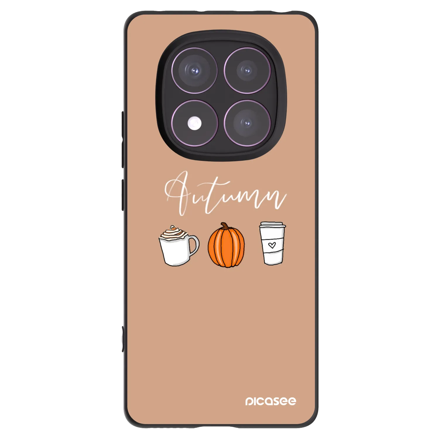 Picasee silikonowe czarne etui na Xiaomi Redmi Note 14 Pro 4G - Autumn