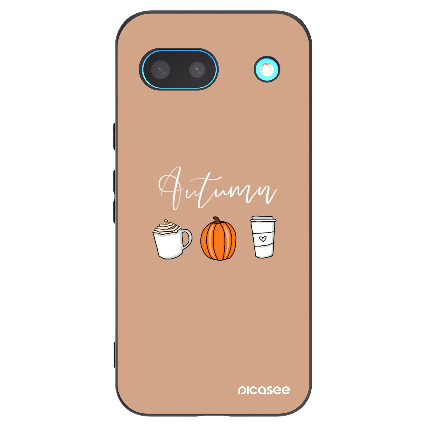 Picasee silikonowe czarne etui na Google Pixel 8 - Autumn