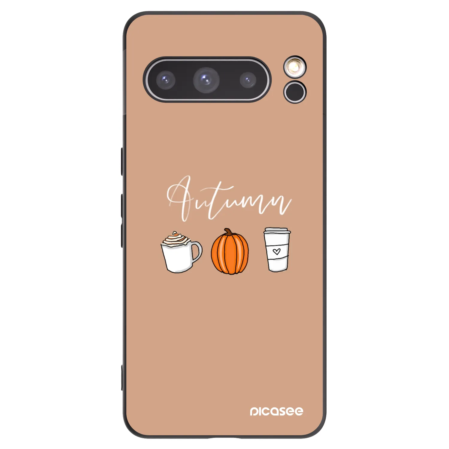 Picasee silikonowe czarne etui na Google Pixel 8 Pro - Autumn
