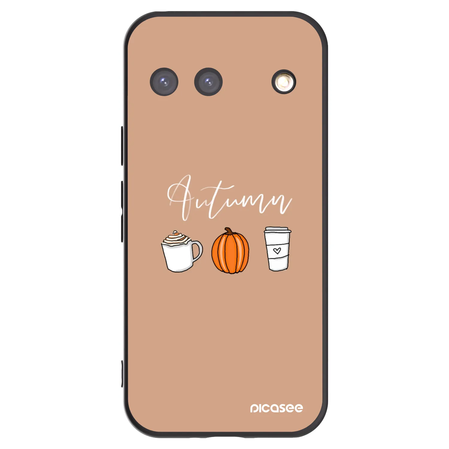 Picasee silikonowe czarne etui na Google Pixel 9 - Autumn