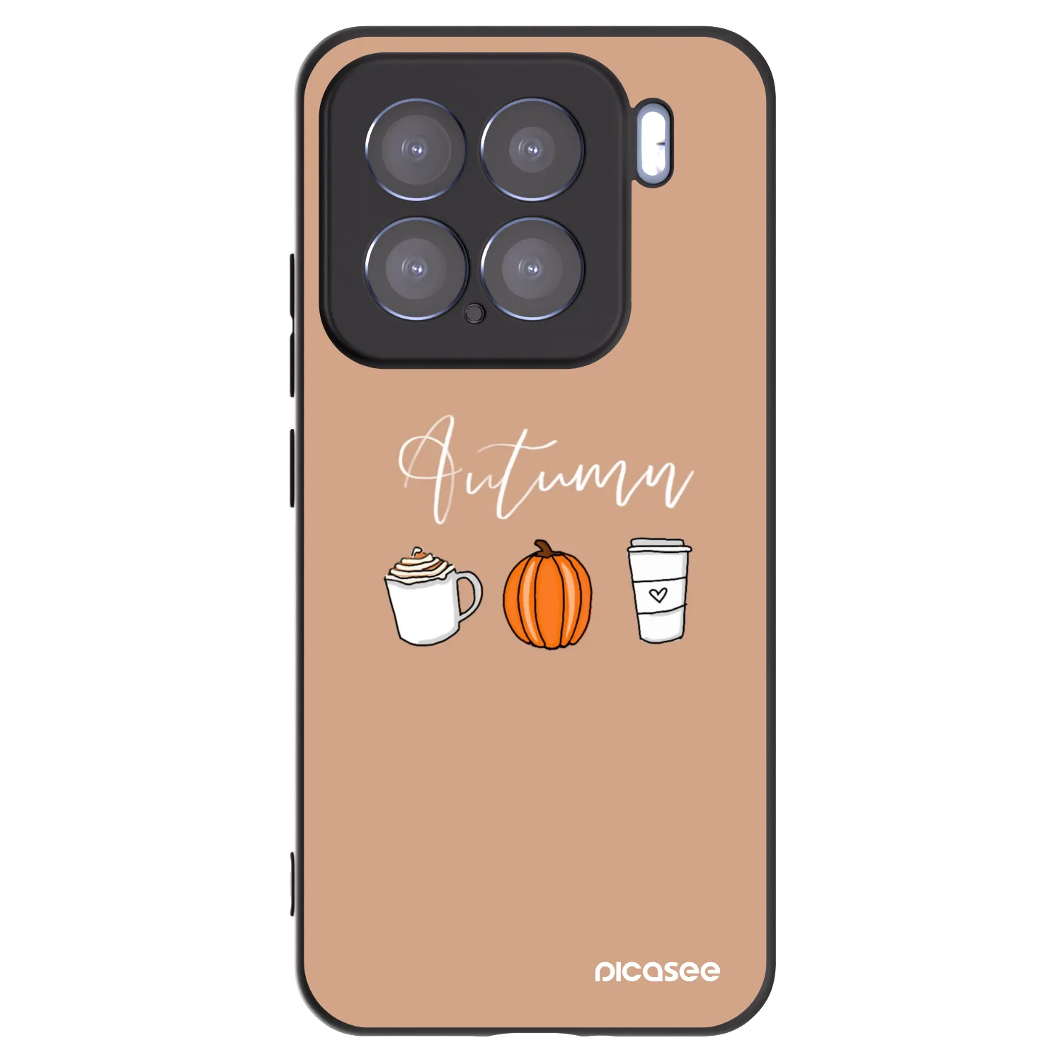 Picasee silikonowe czarne etui na Xiaomi 15 - Autumn