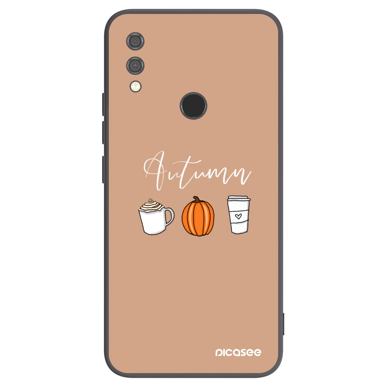 Picasee silikonowe czarne etui na Xiaomi Redmi Note 7 - Autumn