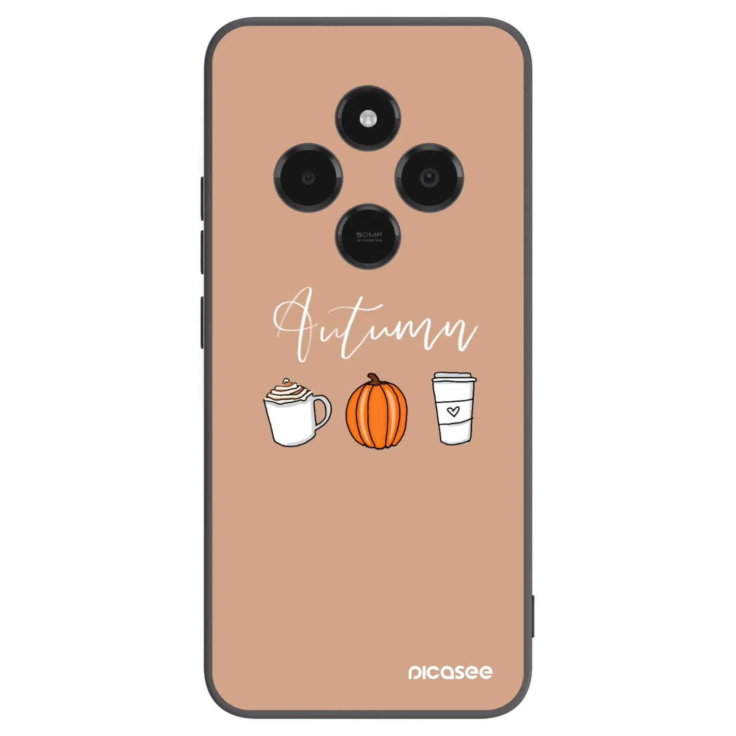 Picasee silikonowe czarne etui na Xiaomi Poco C75 - Autumn