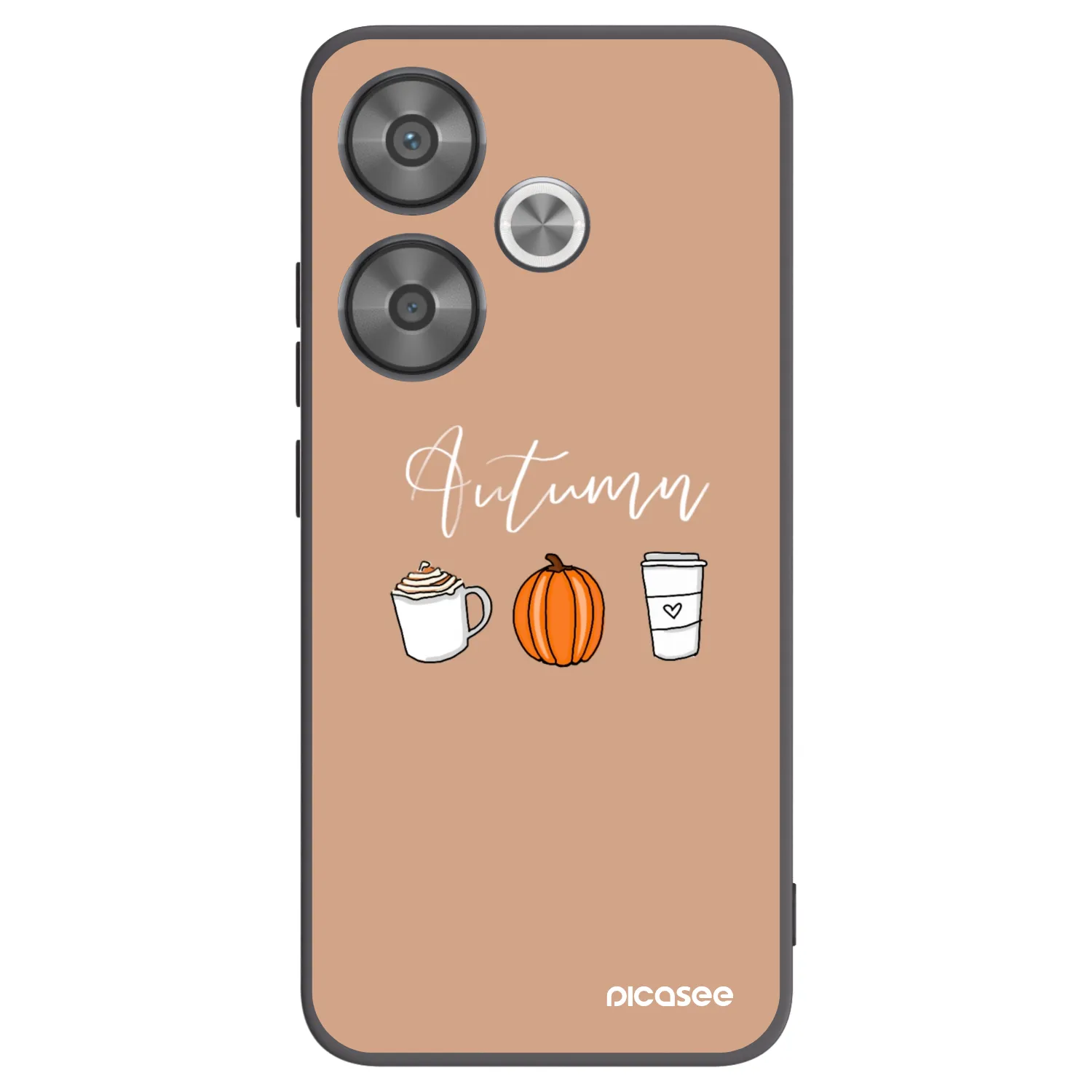 Picasee silikonowe czarne etui na Xiaomi Poco F6 - Autumn