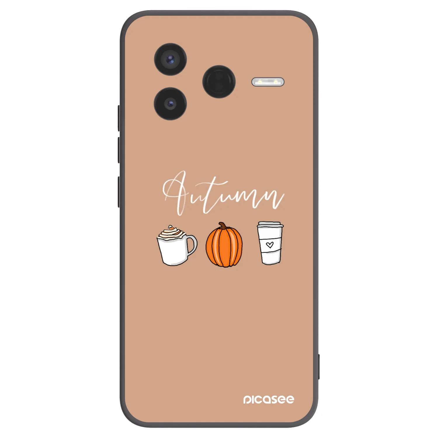Picasee silikonowe czarne etui na Xiaomi Poco F7 Pro 5G - Autumn