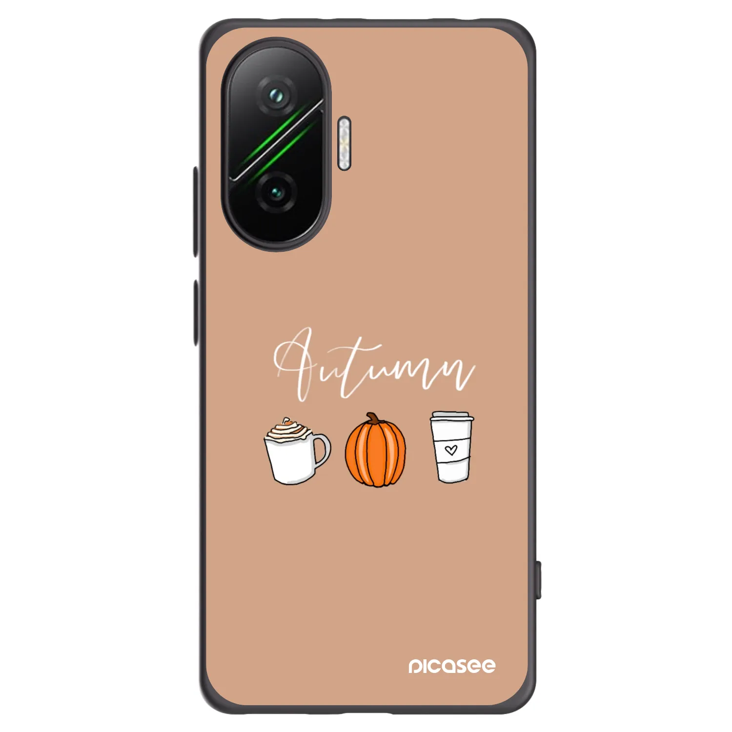 Picasee silikonowe czarne etui na Xiaomi Poco F7 5G - Autumn