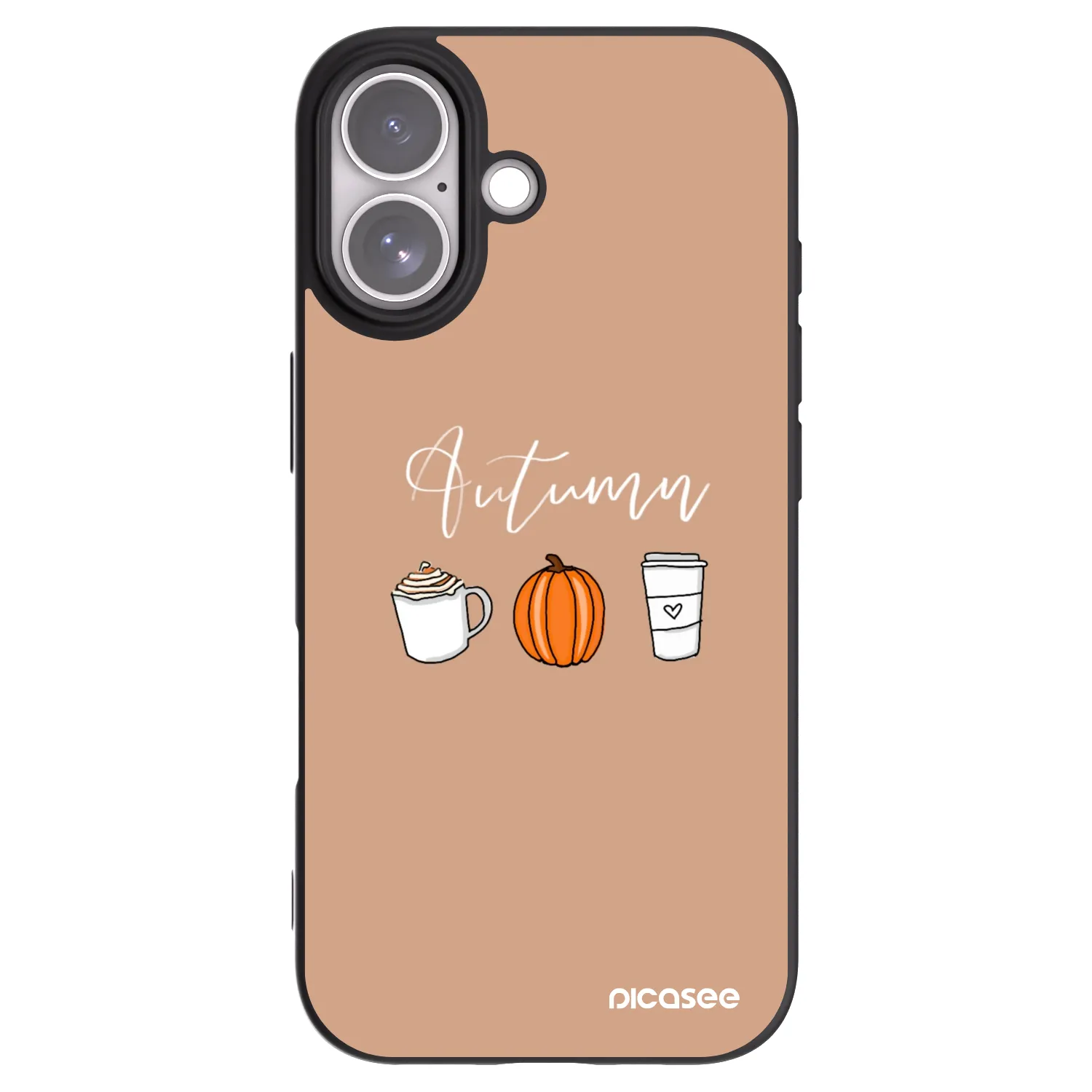 Picasee silikonowe czarne etui na Apple iPhone 17 - Autumn