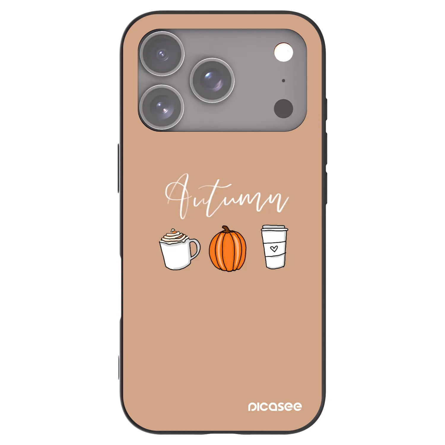 Picasee silikonowe czarne etui na Apple iPhone 17 Pro - Autumn