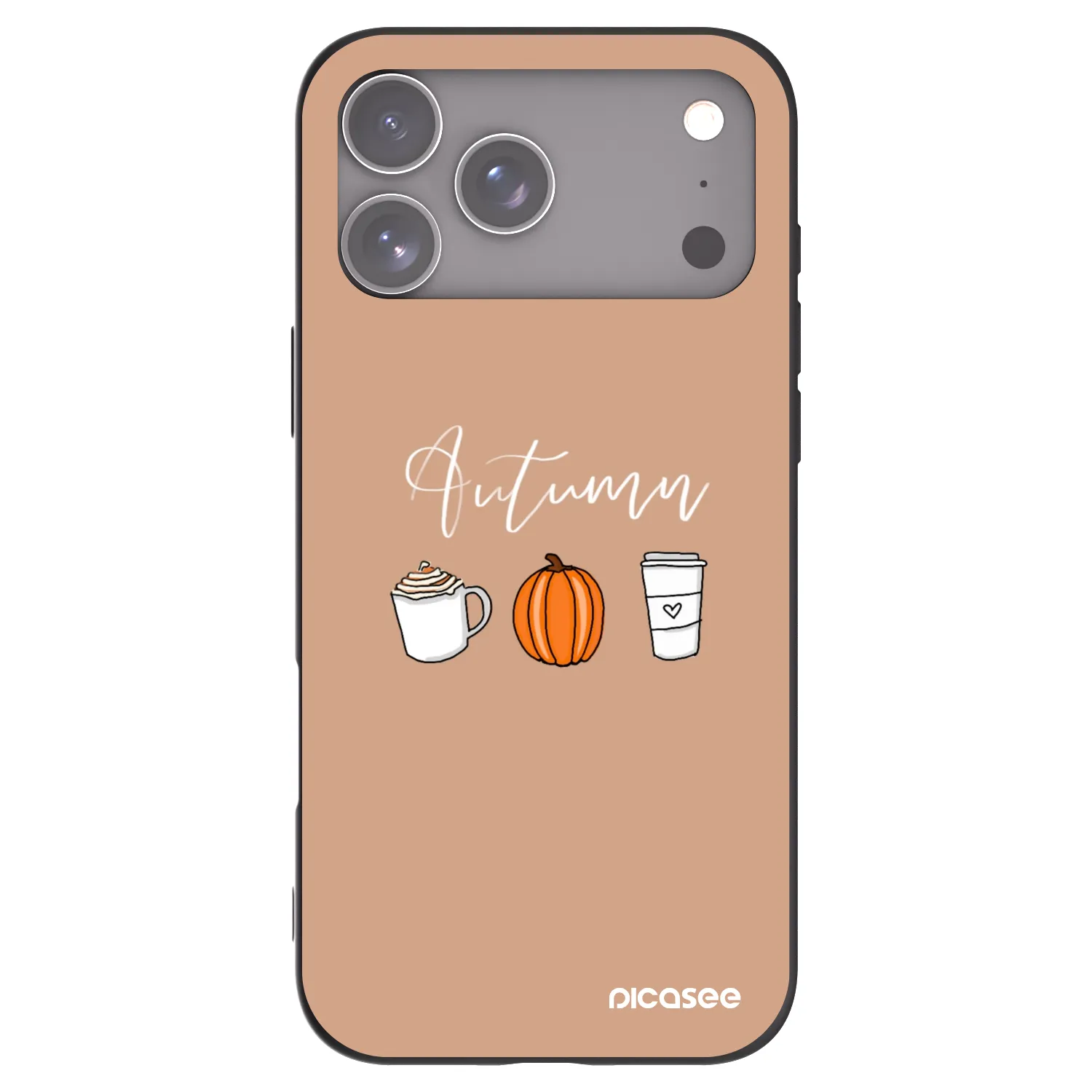 Picasee silikonowe czarne etui na Apple iPhone 17 Pro Max - Autumn