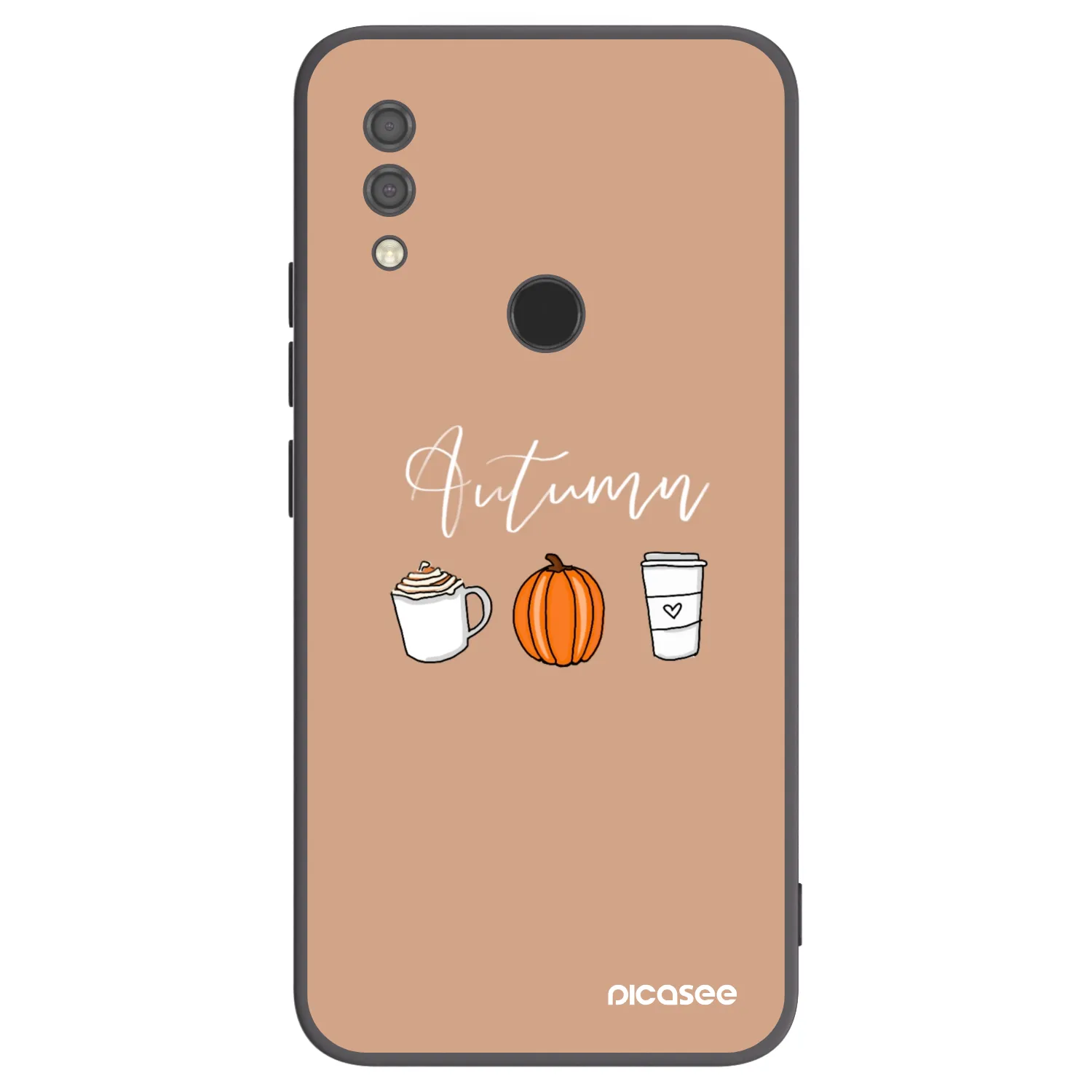 Picasee silikonowe czarne etui na Xiaomi Redmi 7 - Autumn