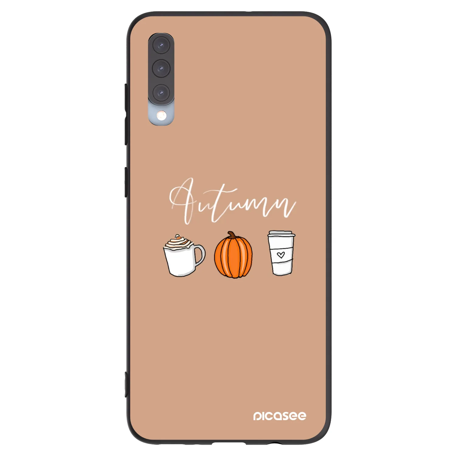 Picasee silikonowe czarne etui na Samsung Galaxy A70 A705F - Autumn