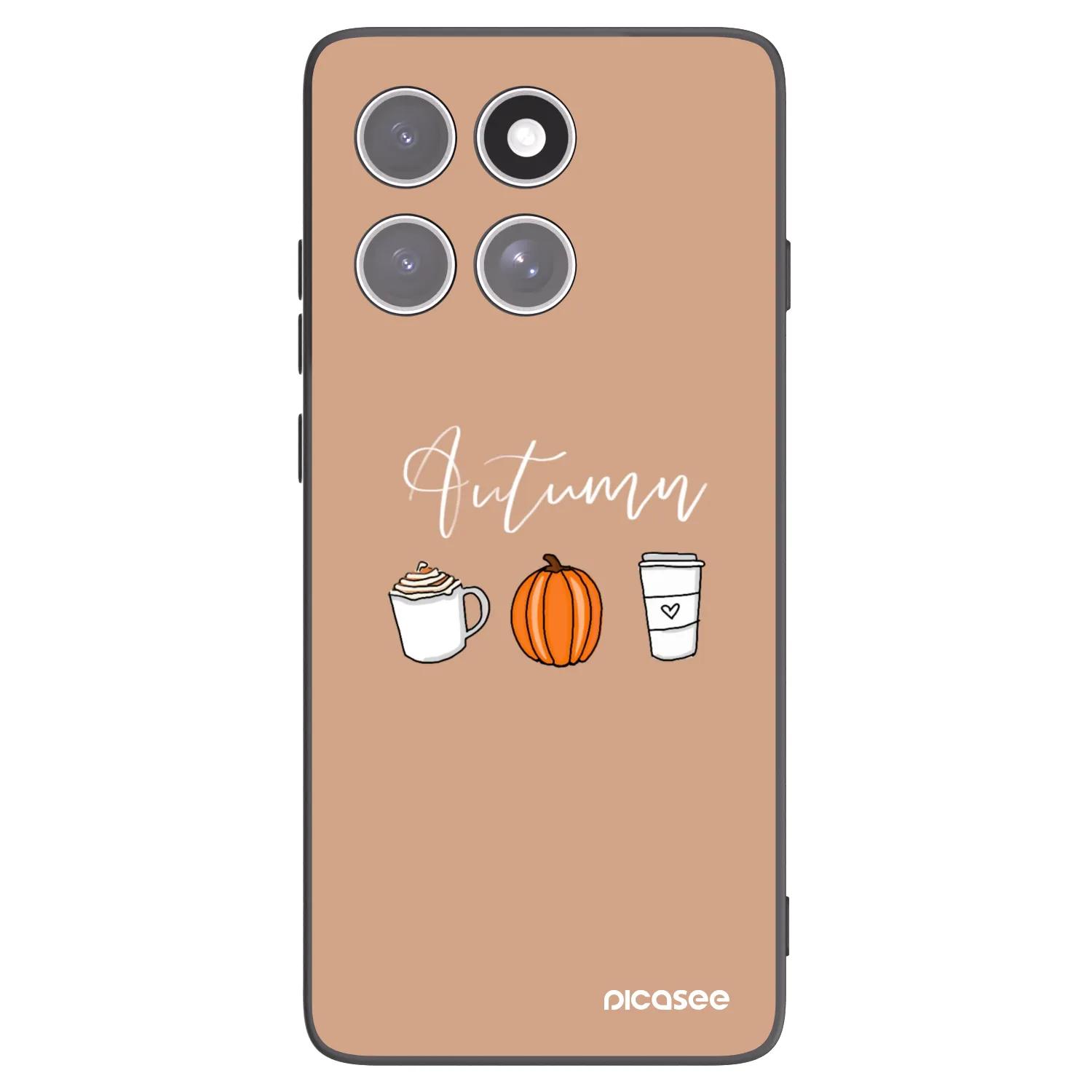 Picasee silikonowe czarne etui na Motorola Edge 60 Pro - Autumn