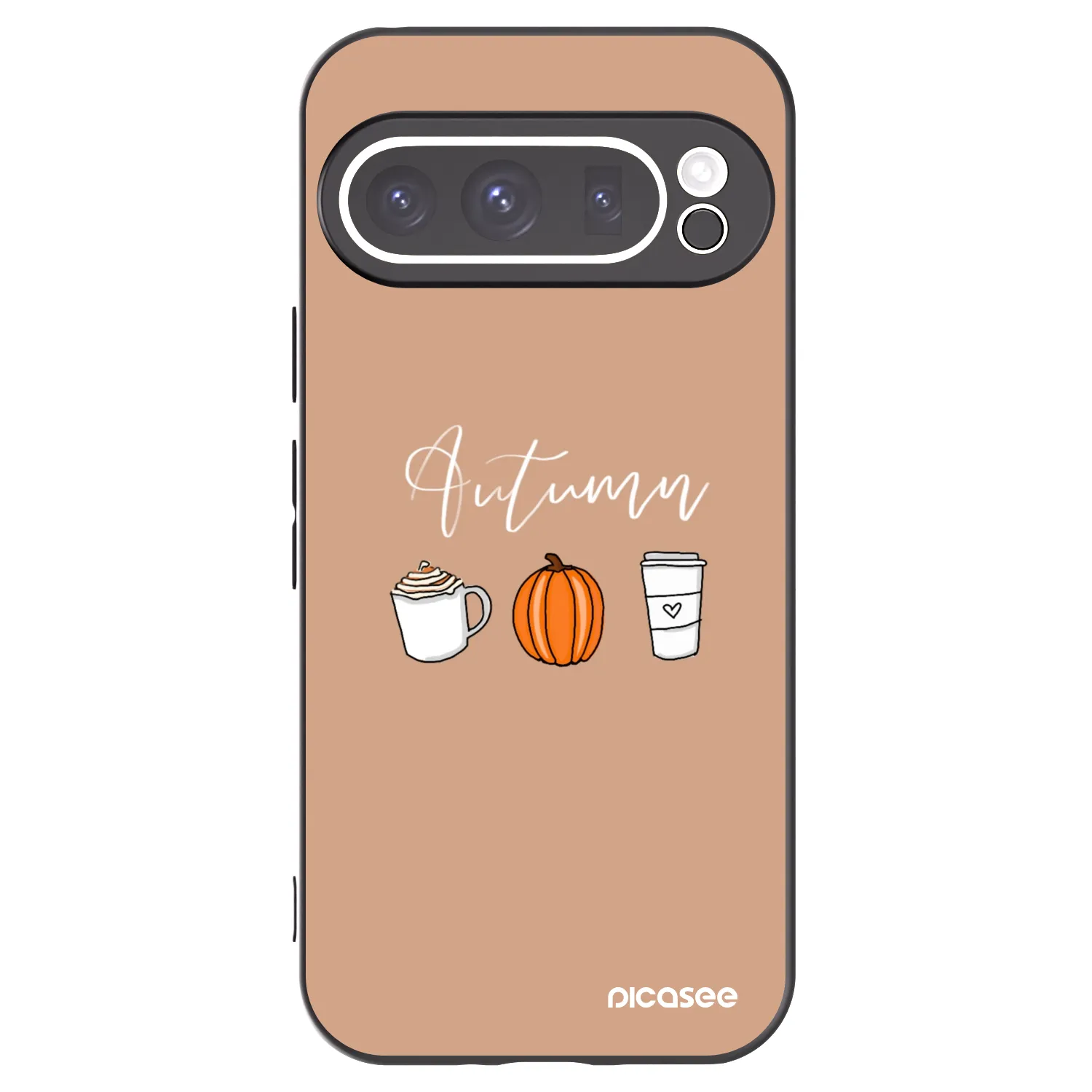 Picasee silikonowe czarne etui na Google Pixel 9 Pro XL - Autumn