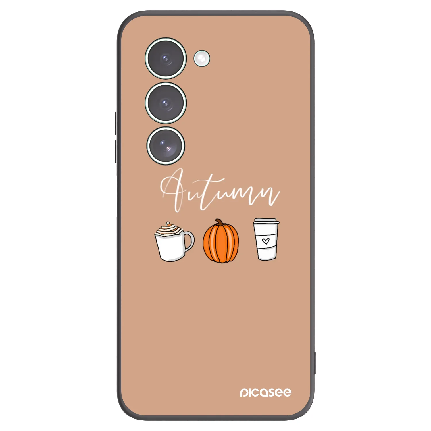 Picasee silikonowe czarne etui na Xiaomi Redmi 15 5G - Autumn