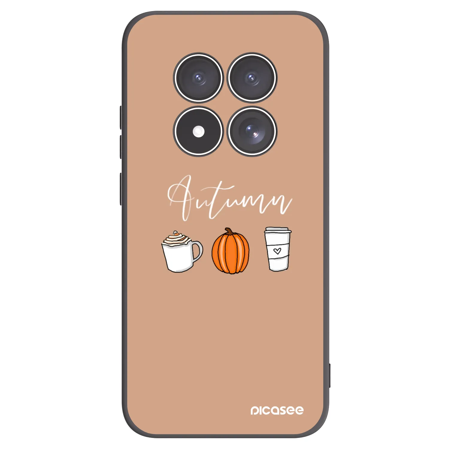 Picasee silikonowe czarne etui na Xiaomi Redmi Note 15 Pro 4G - Autumn