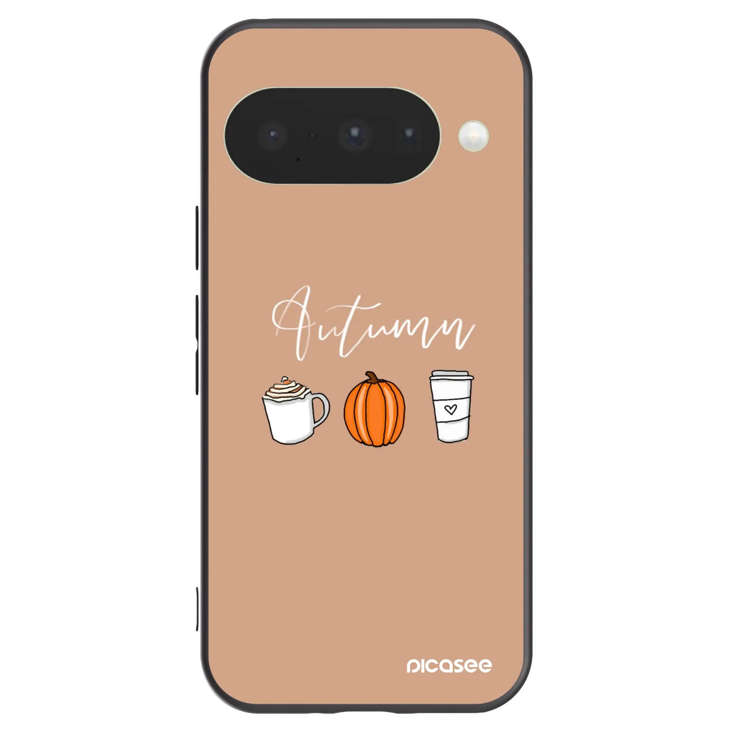 Picasee silikonowe czarne etui na Google Pixel 10 - Autumn