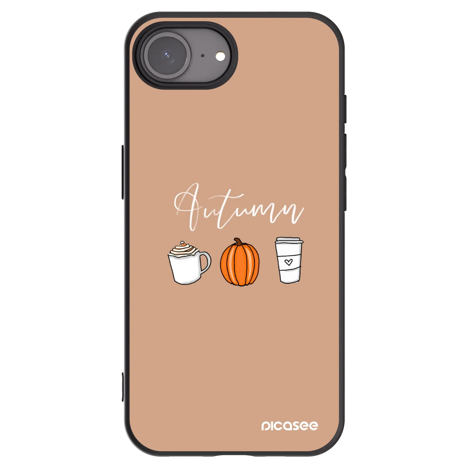 Picasee silikonowe czarne etui na Apple iPhone 17e - Autumn