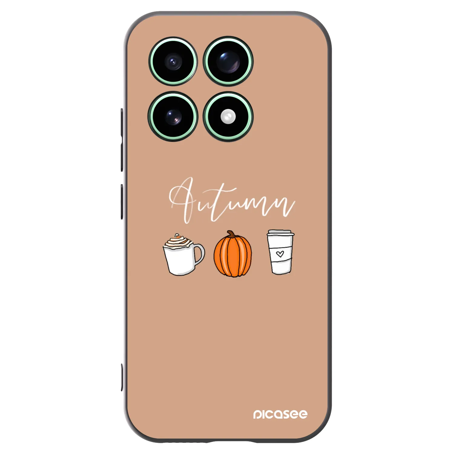 Picasee silikonowe czarne etui na Xiaomi 17 - Autumn