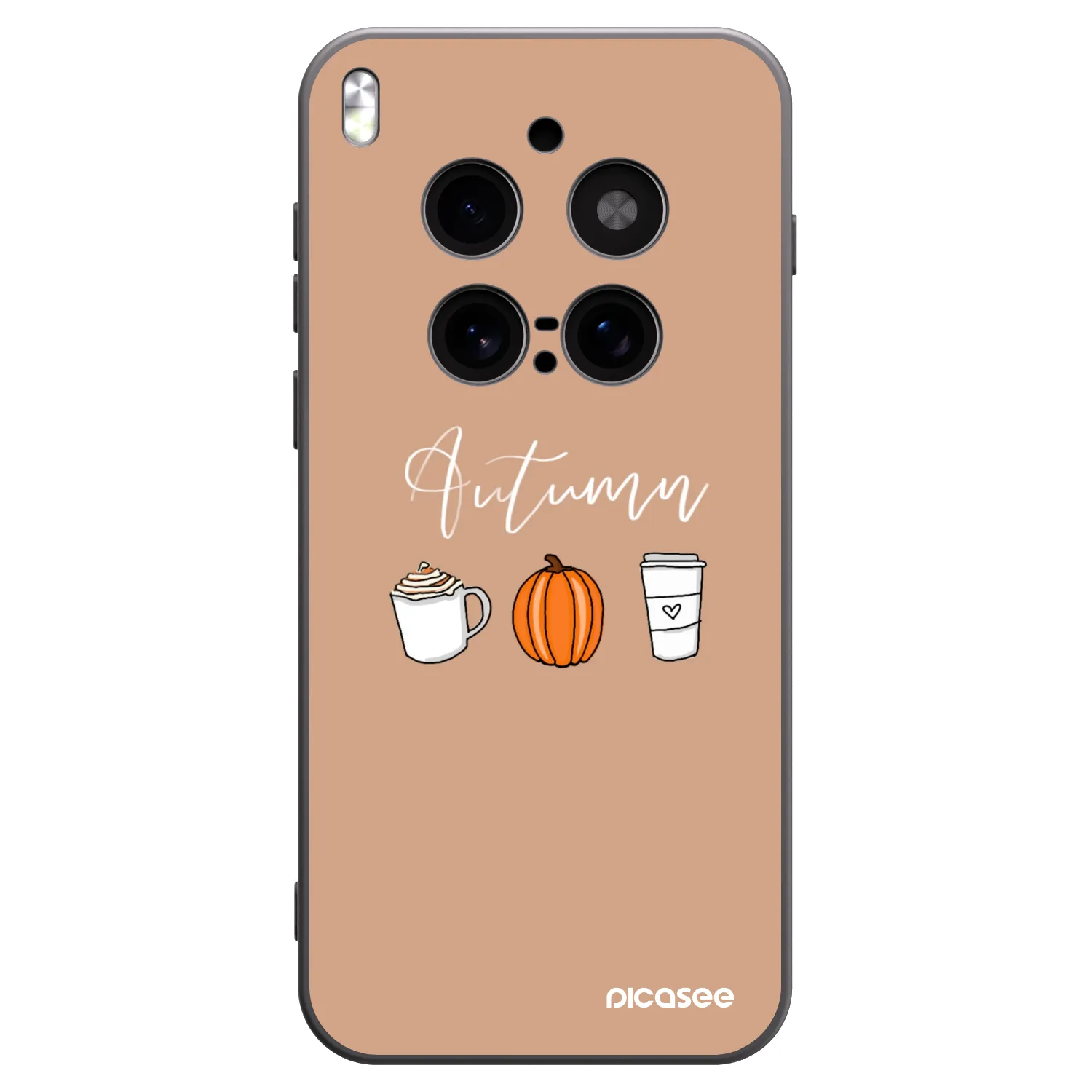 Picasee silikonowe czarne etui na Vivo X300 Pro - Autumn