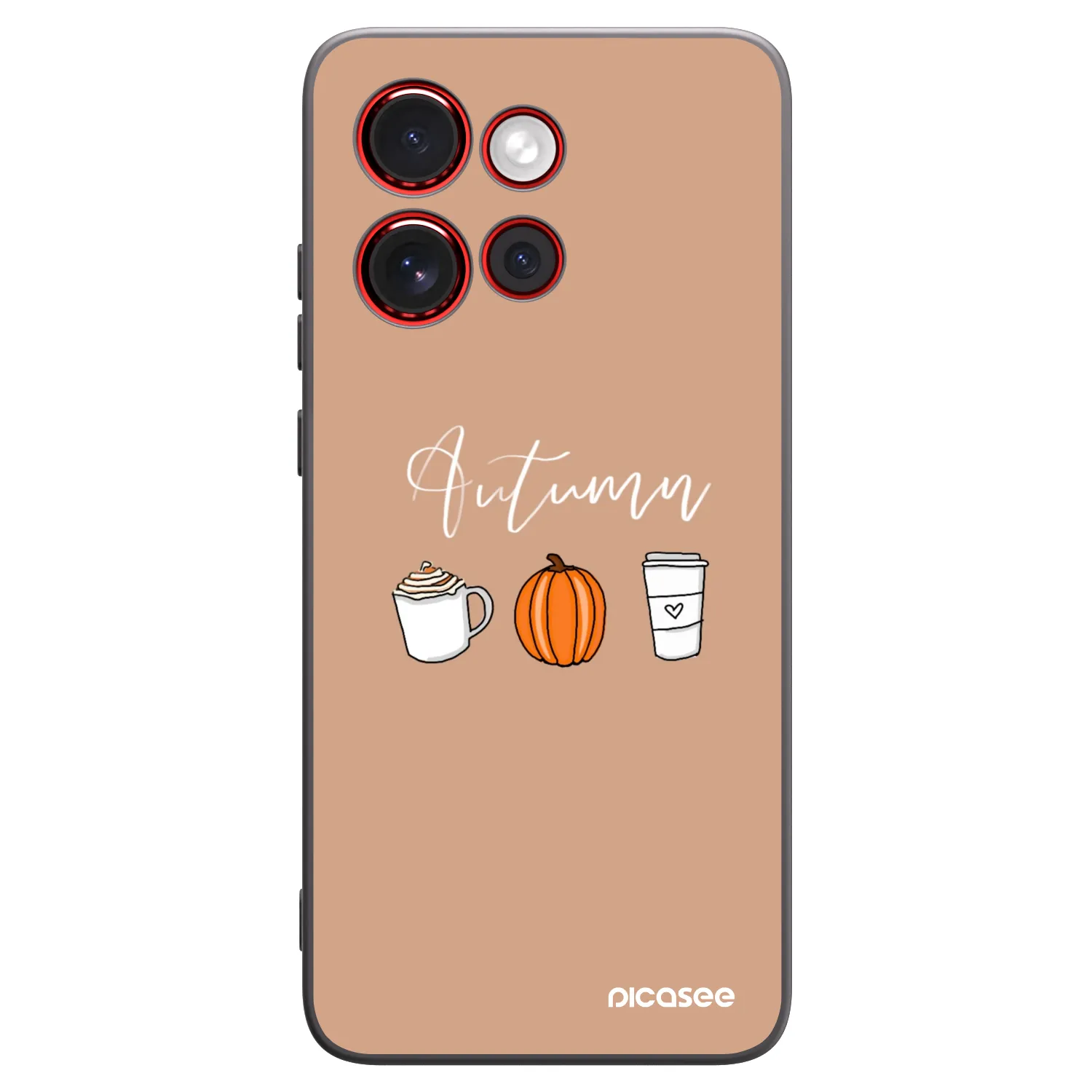 Picasee silikonowe czarne etui na Motorola Edge 60 Neo 5G - Autumn