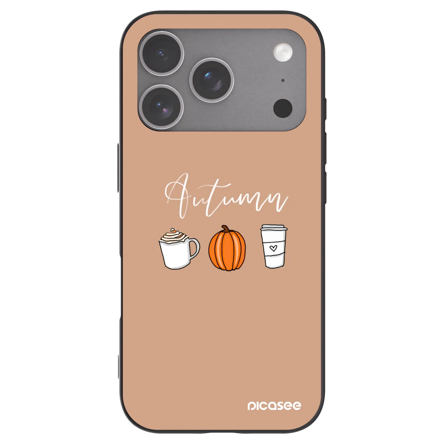 Picasee silikonowe czarne etui na Apple iPhone 18 Pro - Autumn